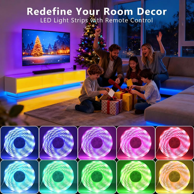 DAYBETTER Led Strip Lights 300 ft Ultra Long Smart Light Strips with App Voice Control Remote, 2835 RGB Music Sync Color Changing Lights for Bedroom, Kitchen, Party,Home Decoration - Image 2